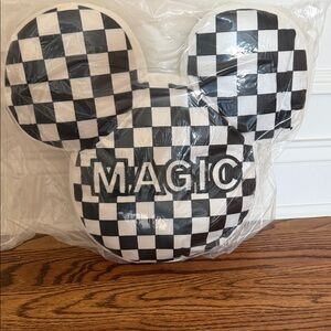 Checkered Mickey Magic Pillow NIB